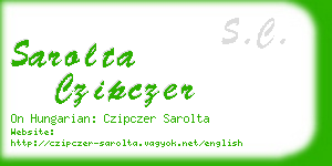 sarolta czipczer business card